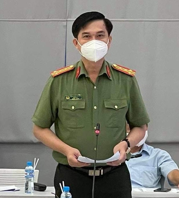 Đại tá Trịnh Ngọc Quyên công bố nguyên nhân Bí thư thị trấn Lai Uyên tử vong.