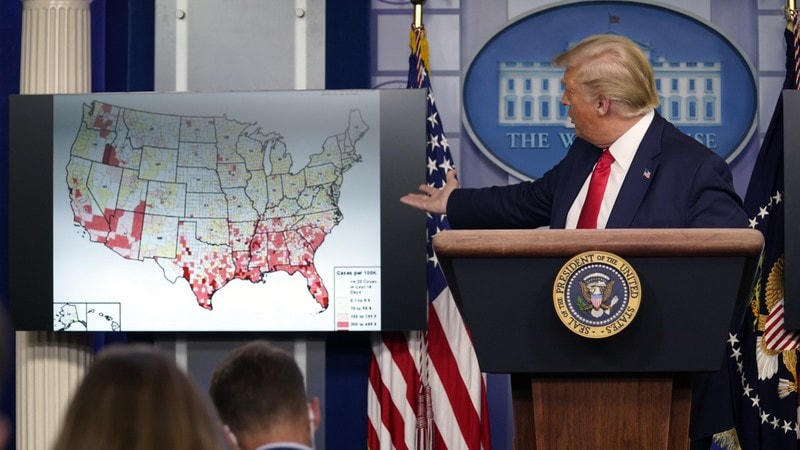 Tổng thống Trump. Ảnh: Fox 17.  