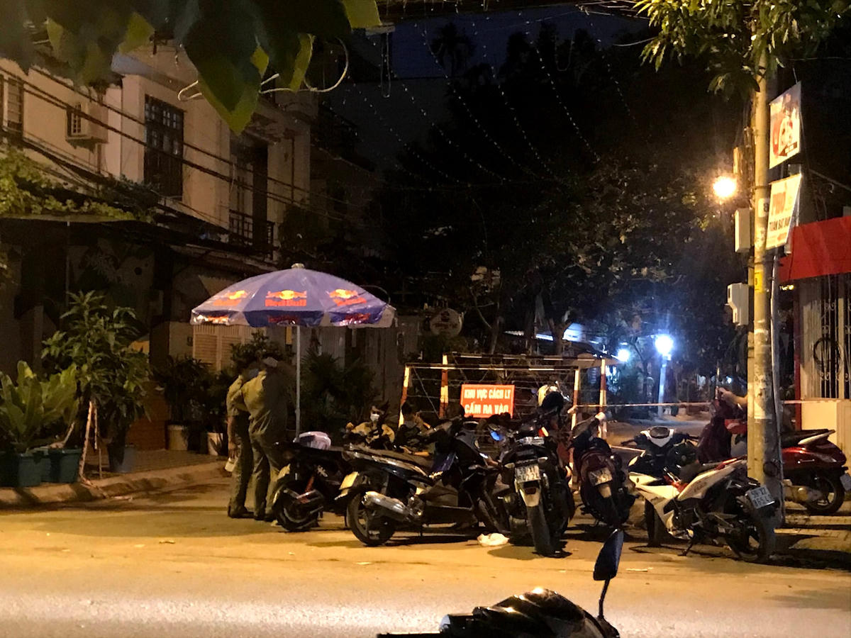 Đoạn đường ngắn bị phong toả ở quận Thủ Đức.