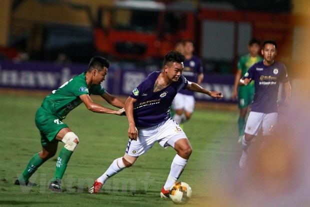 Thành Chung là cầu thủ đặc biệt với câu lạc bộ Hà Nội, cứu cánh quan trọng trong cơn khủng hoảng nhân sự. (Ảnh: Hiển Nguyễn/Vietnam+).