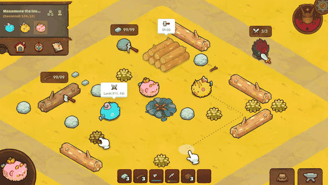 Giao diện game Axie Infinity.