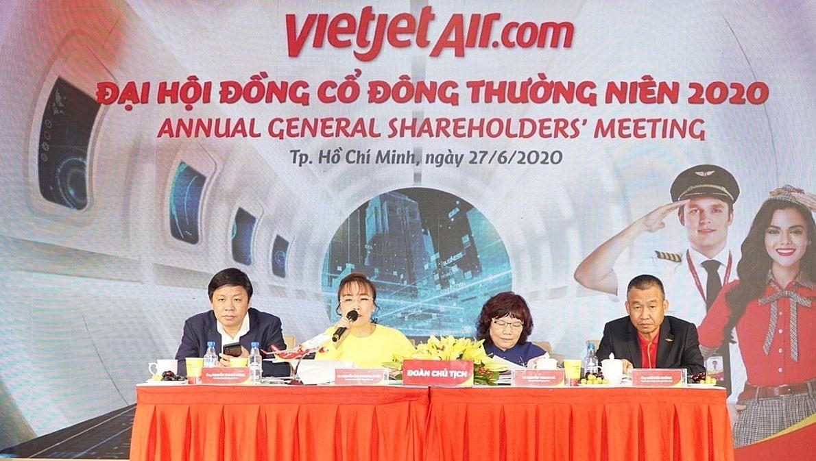 Vietjet tổ chức đại hội cổ đông hôm 27/6, tổng kết tình hình sản xuất kinh doanh năm 2019, biểu quyết thông qua báo cáo kiểm toán 2019 và kế hoạch phát triển trong năm 2020.