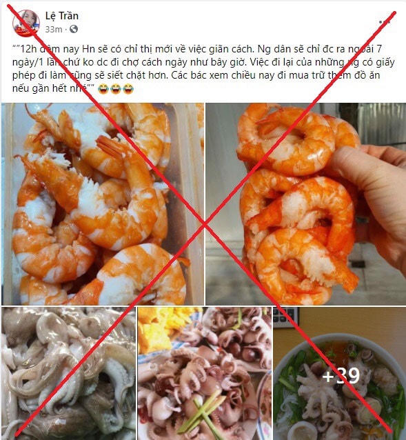 Trang Facebook mang tên Lệ Trần với thông tin không đúng sự thật.