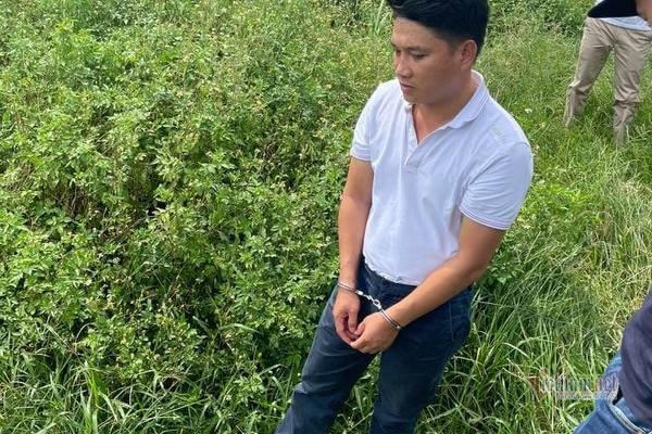 Đối tượng Cao Tài Năng tại hiện trường vụ án.