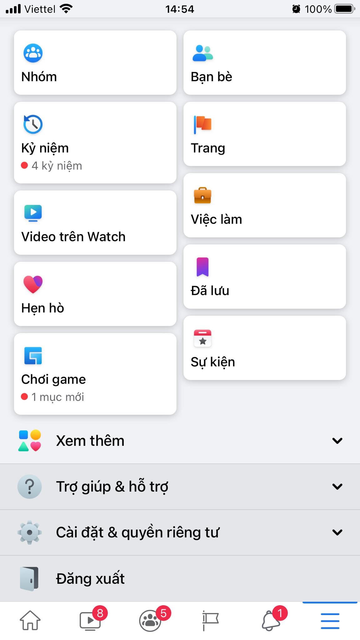 Tắt thông báo Facebook trên thiết bị cài đặt IOS.