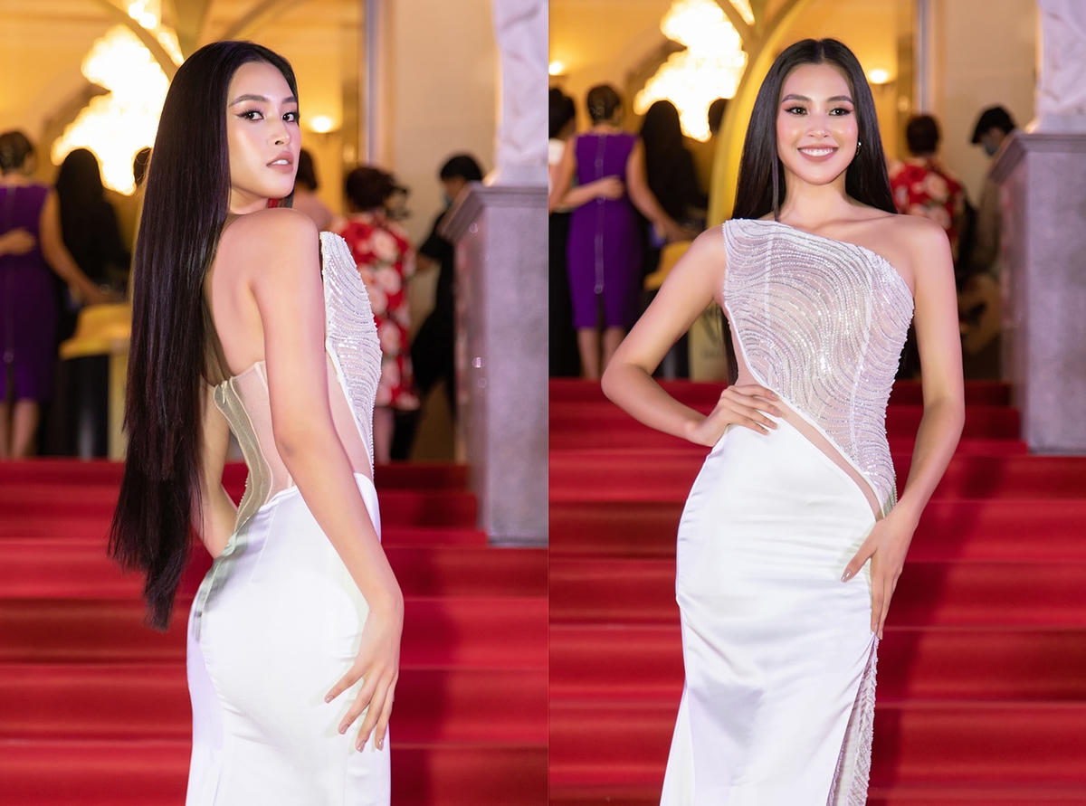 Bộ váy cắt xẻ quá bạo khiến Hoa hậu Tiểu Vy lộ khuyết điểm hình thể. Ở vài khoảnh khắc chụp cận, nàng hậu 10X để lộ ngấn mỡ ở nách và eo, tổng thể trở nên kém xinh dù nhan sắc và thần thái nổi bật và đầy quyến rũ.