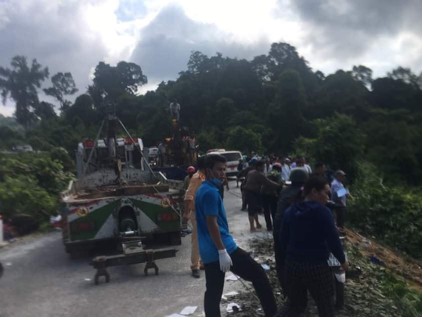 Hiện trường vụ tai nạn.