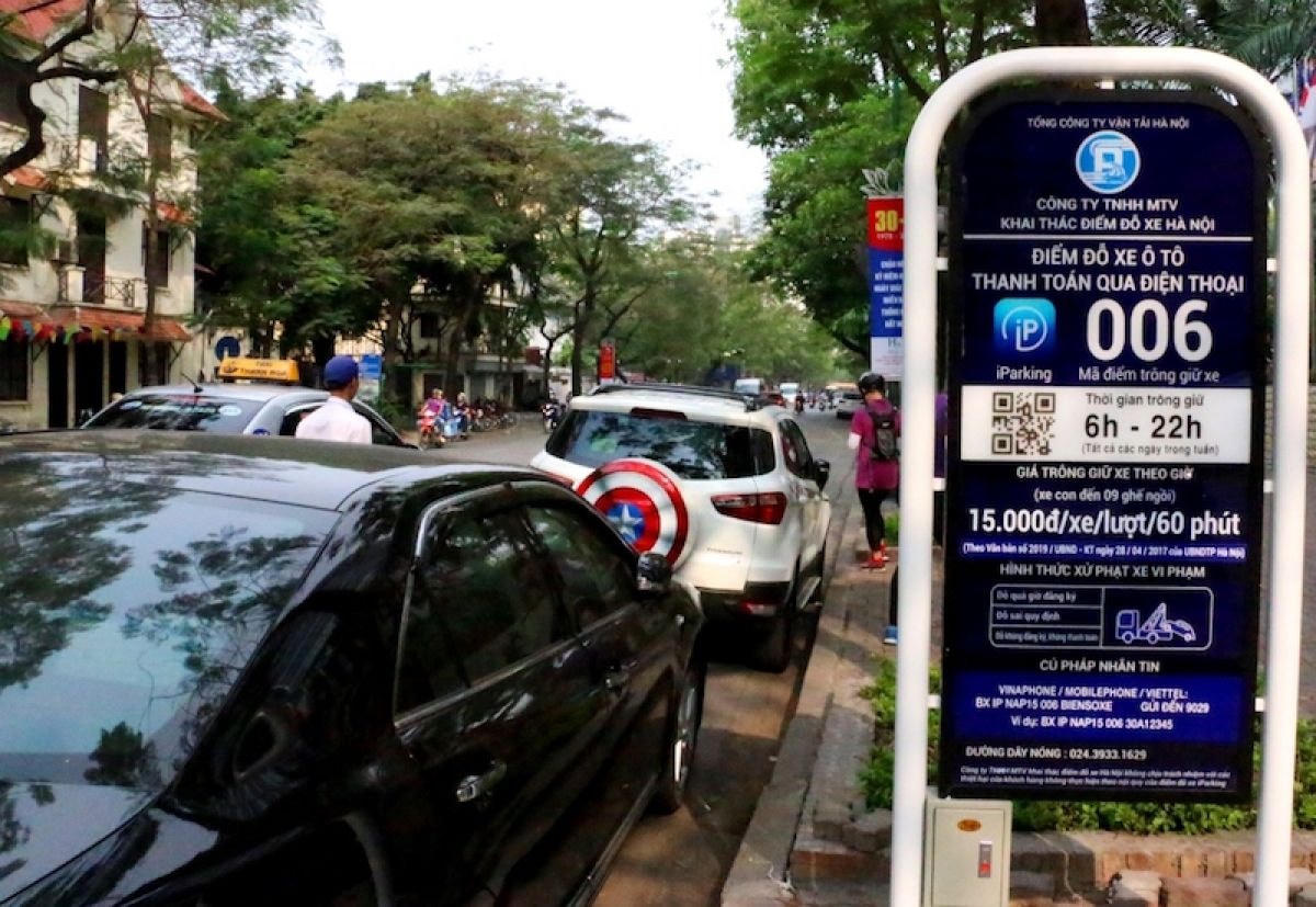 Dịch vụ đỗ xe theo iParking của Hà Nội tạm dừng hoạt động.