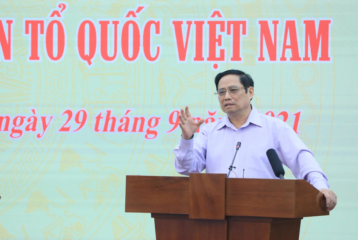 Thủ tướng Chính phủ Phạm Minh Chính phát biểu tại Hội nghị. Ảnh: Quang Vinh.