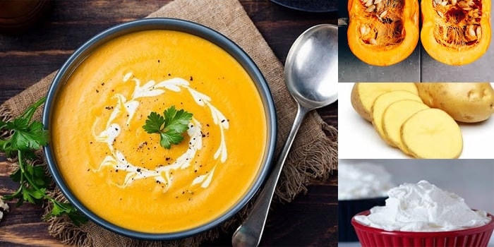 Bí đỏ và khoai tây là những loại rau củ chứa đường bột đa giúp no lâu và cung cấp nhiều năng lượng. (Ảnh minh hoạ)