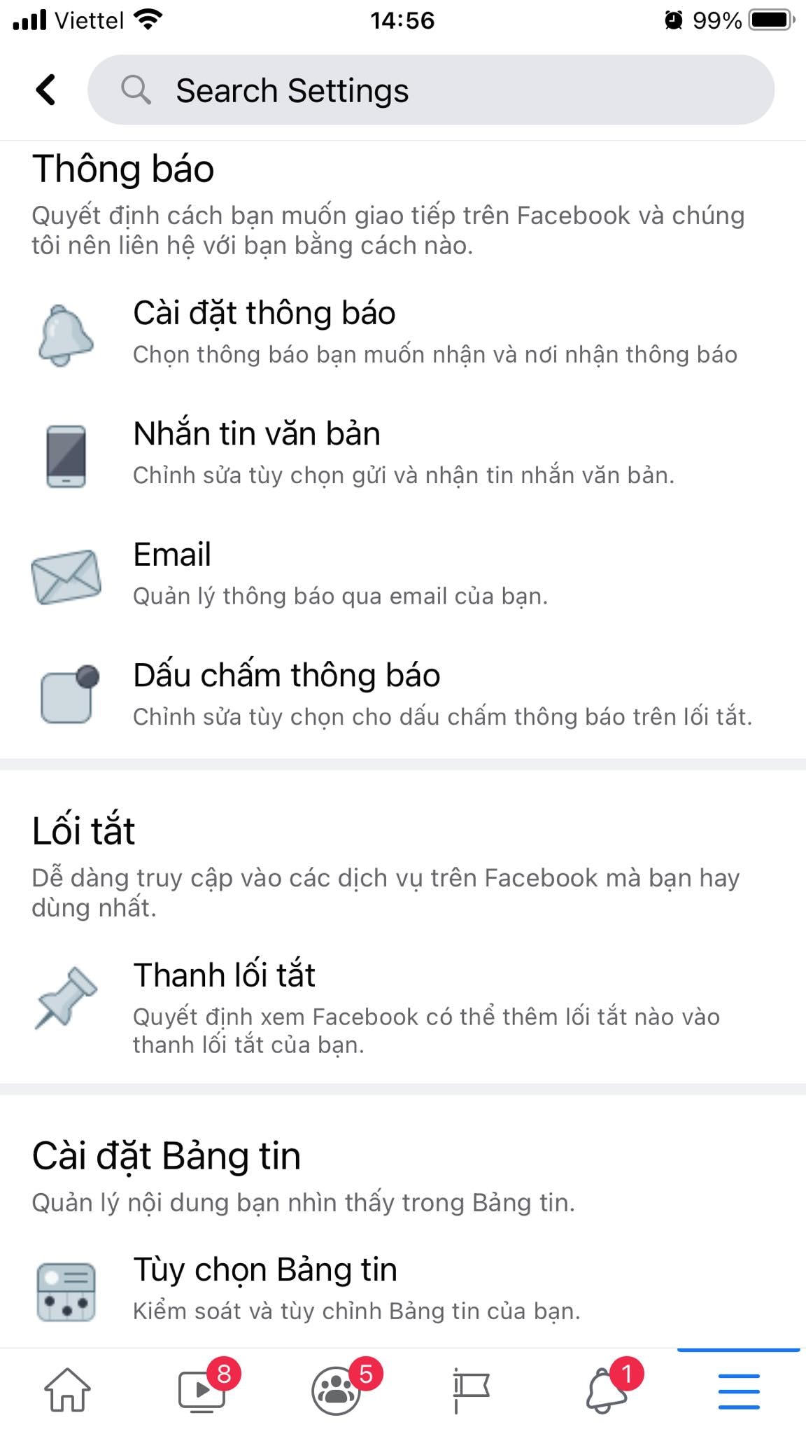 Cách tắt thông báo Facebook trên điện thoại