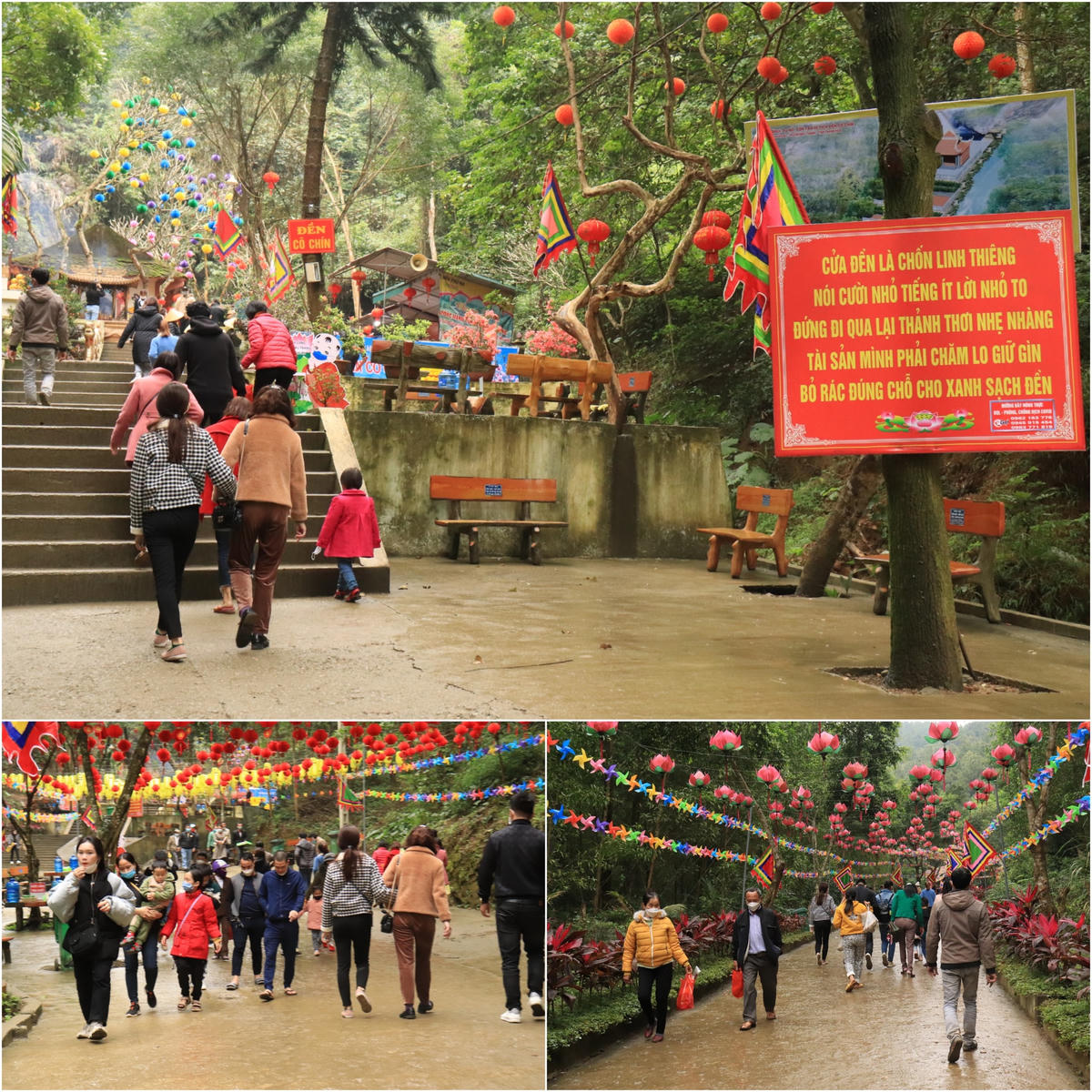 Dù rất đông người dân đến hành hương, tế lễ nhưng đa số vẫn chấp hành tốt các quy định, nhắc nhở của BQL danh thắng.