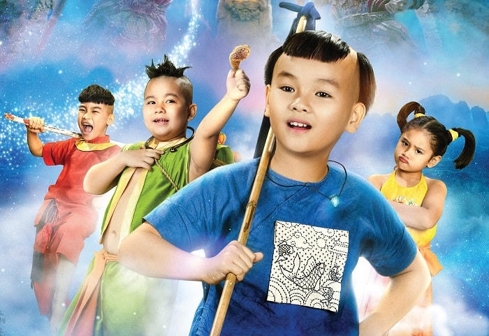 Các diễn viên nhí trong phim “Trạng Tí phiêu lưu ký”.