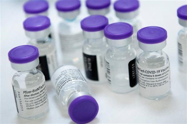 Vaccine ngừa COVID-19 của Pfizer/BioNTech. (Ảnh: AFP/TTXVN).