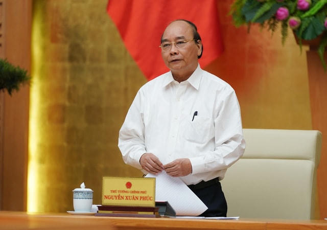 Thủ tướng trong cuộc họp. Ảnh: VGP/Quang Hiếu