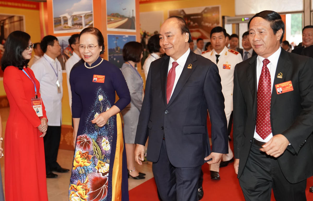 Thủ tướng Nguyễn Xuân Phúc dự Đại hội. Ảnh: VGP/Quang Hiếu.