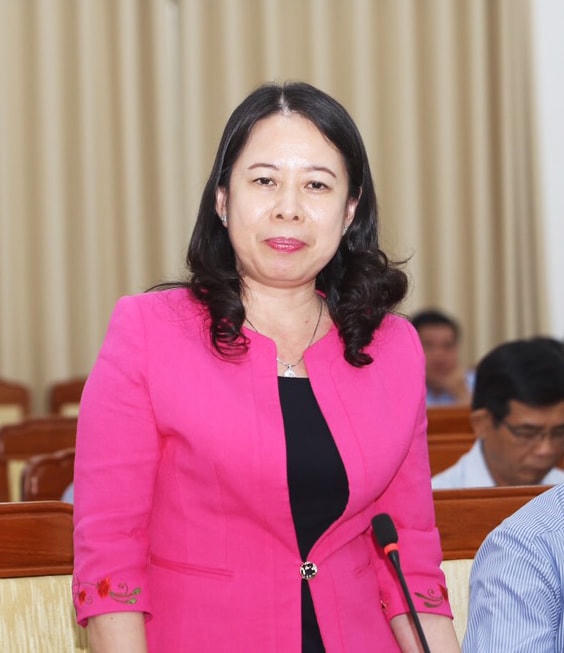 Bí thư Tỉnh uỷ An Giang Võ Thị Ánh Xuân phát biểu thảo luận.