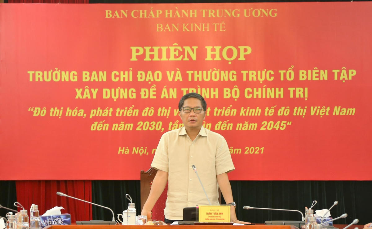 Trưởng Ban Kinh tế Trung ương, Trưởng Ban Chỉ đạo Trần Tuấn Anh phát biểu kết luận.