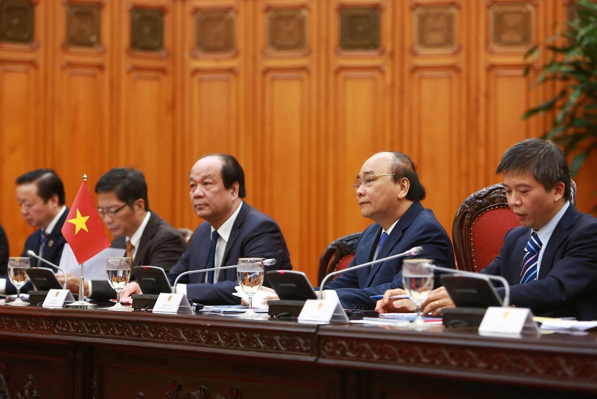 Thủ tướng Nguyễn Xuân Phúc tại buổi Hội đàm. Ảnh: Quang Vinh.