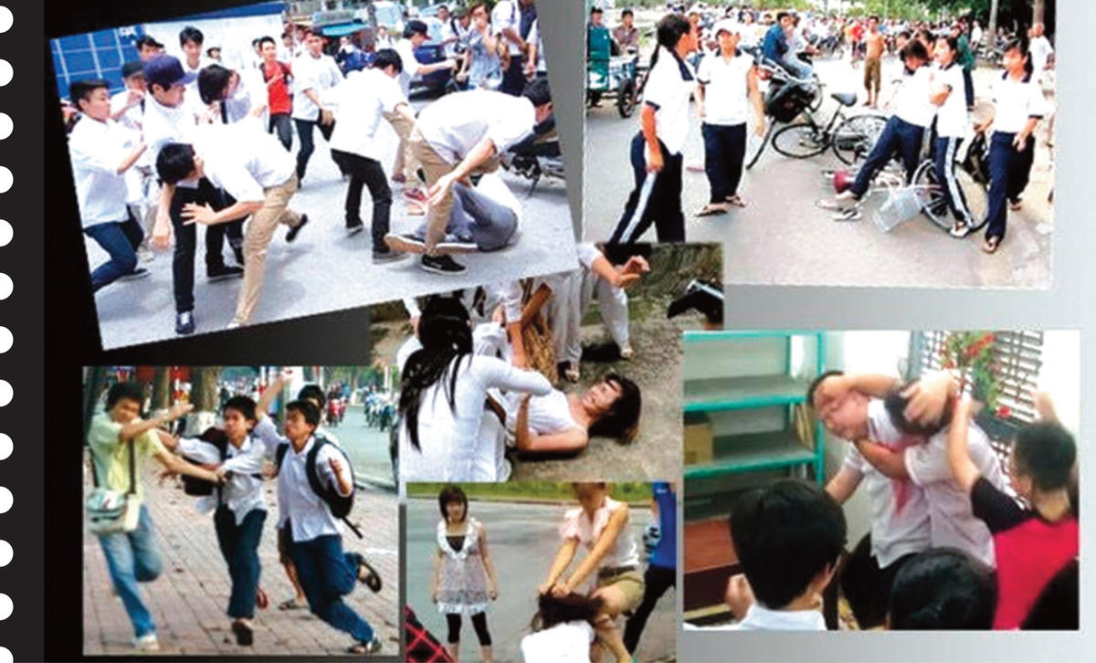 Nhiều vụ bạo lực học đường gây ám ảnh trong dư luận xã hội.  Ảnh cắt từ clip