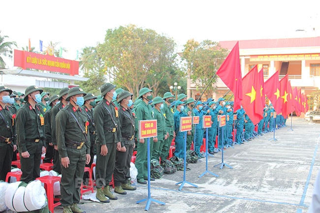 Lễ giao, nhận quân năm 2021 tại TP Quy Nhơn, tỉnh Bình Định.