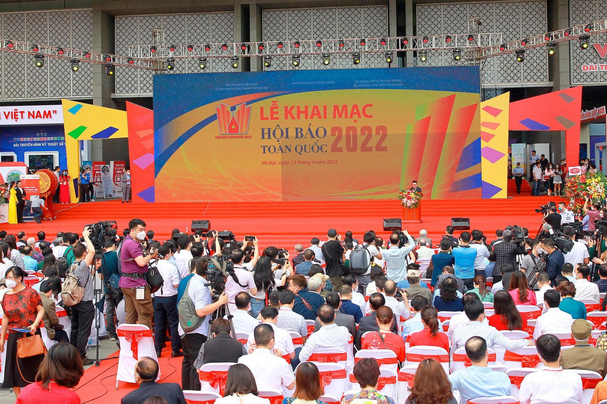 Lễ khai mạc Hội Báo toàn quốc 2022. Ảnh: Chí Cường
