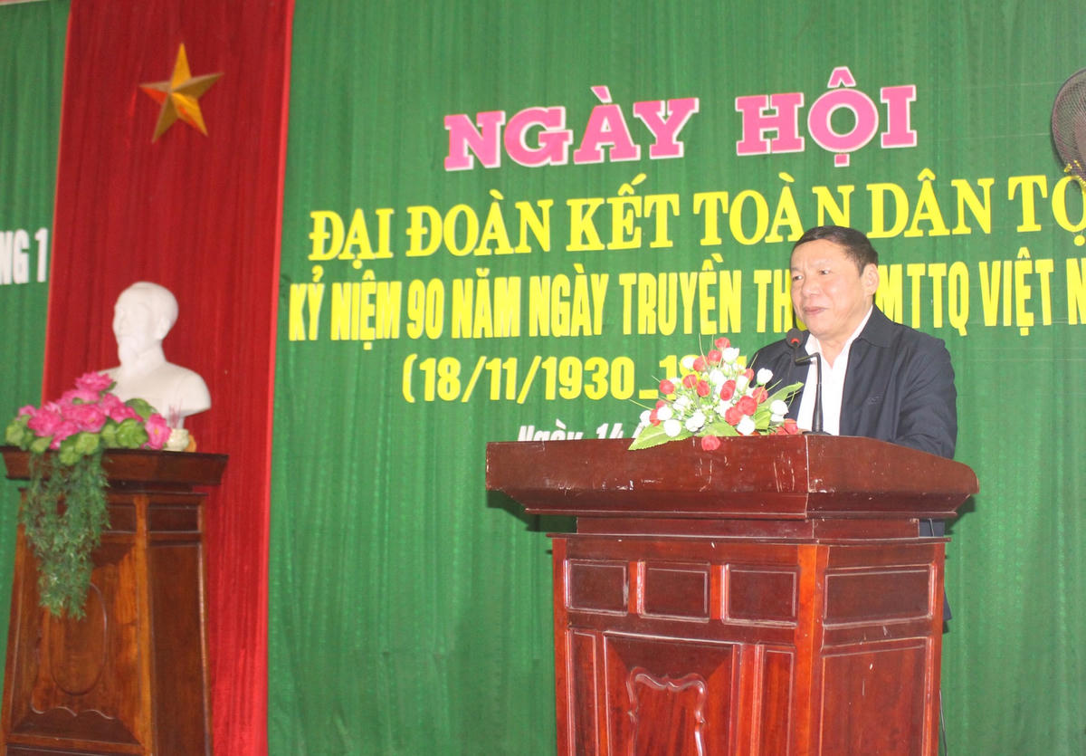 Ông Nguyễn Văn Hùng, Thứ trưởng Bộ VHTT&DL phát biểu tại Ngày hội.