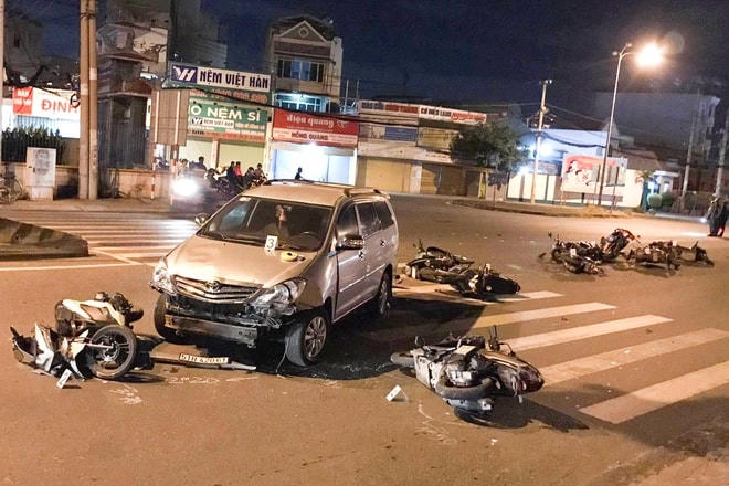 Hiện trường vụ tai nạn.