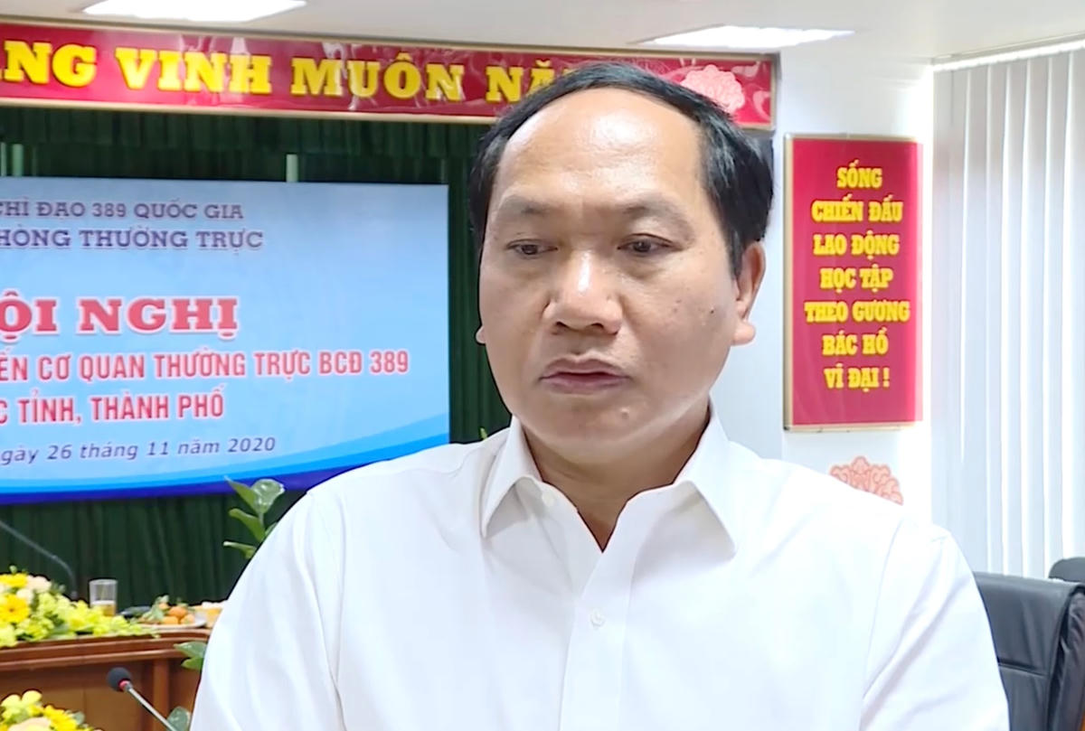 Ông Đàm Thanh Thế, Chánh Văn phòng thường trực Ban chỉ đạo 389 Quốc gia.