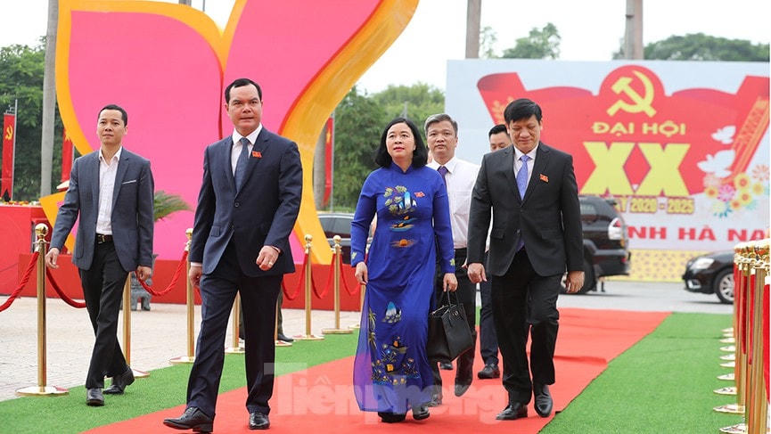 Chủ tịch Tổng liên đoàn Lao động Việt Nam Nguyễn Đình Khang và quyền Bộ trưởng Bộ Y tế Nguyễn Thanh Long đến dự Đại hội.