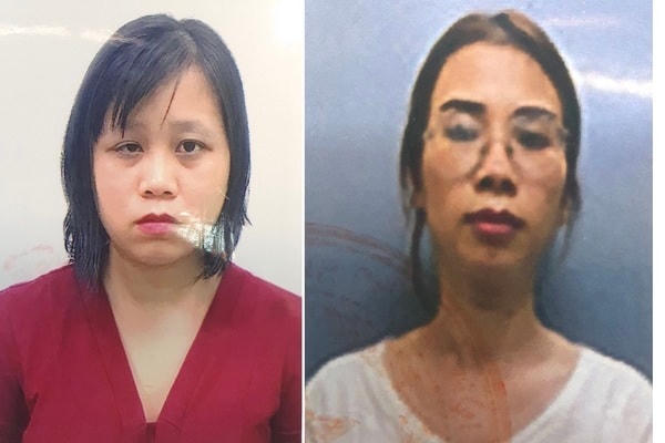Đinh Thị Vân (trái) và Nguyễn Ngọc Diệp (phải).