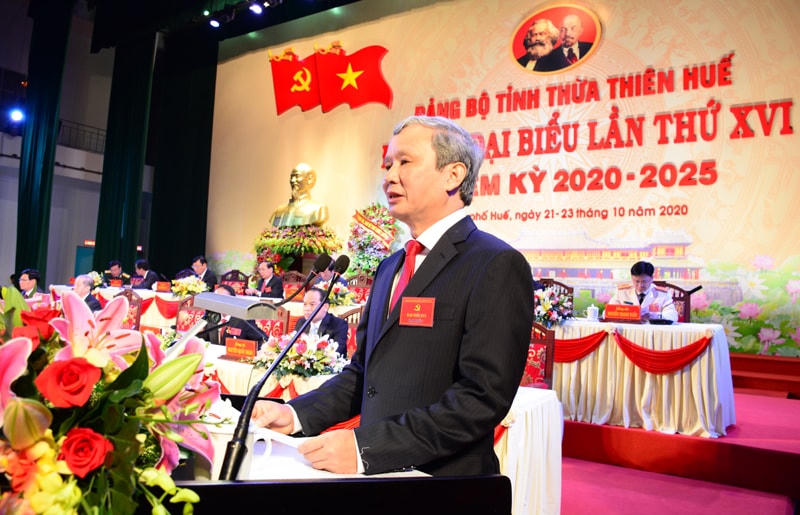 Ông Lê Trường Lưu phát biểu tại Đại hội.