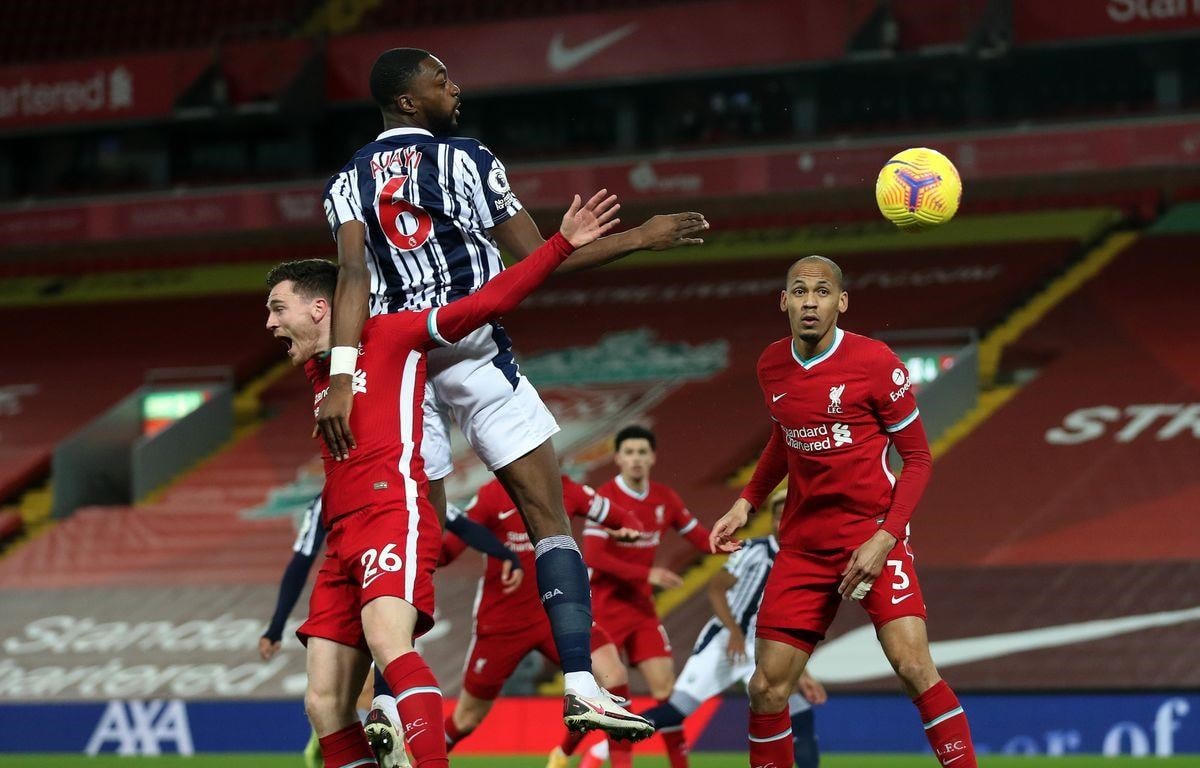 Semi Ajayi khiến Liverpool phải chia điểm tại Anfield. (Nguồn: expressandstar).