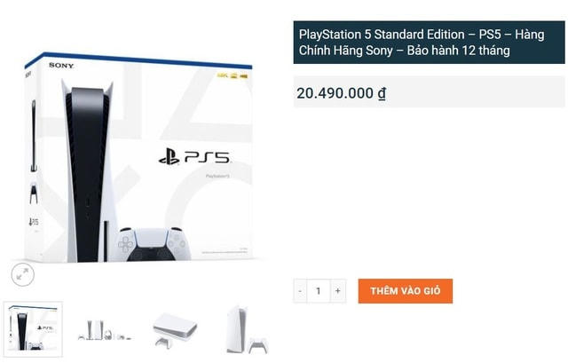 PlayStation 5 chính hãng bị nhiều cửa hàng đẩy giá lên cao.  