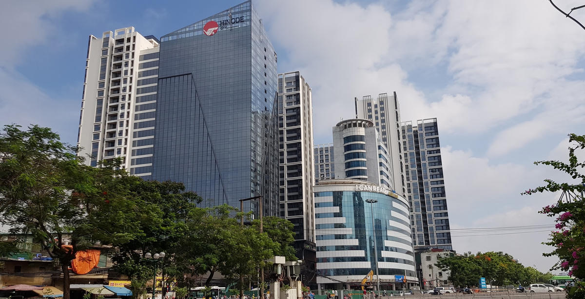 Hinode City nằm tại vị trí huyết mạch giao thông quận Hai Bà Trưng. Ảnh: Trọng Bằng  