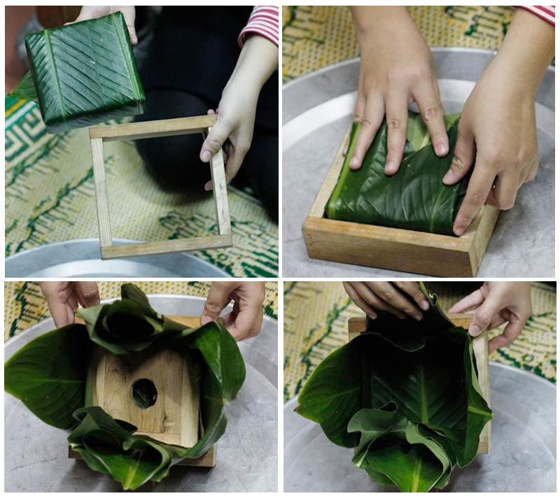 Bí kíp gói bánh chưng đẹp và vuông trong ngày Tết