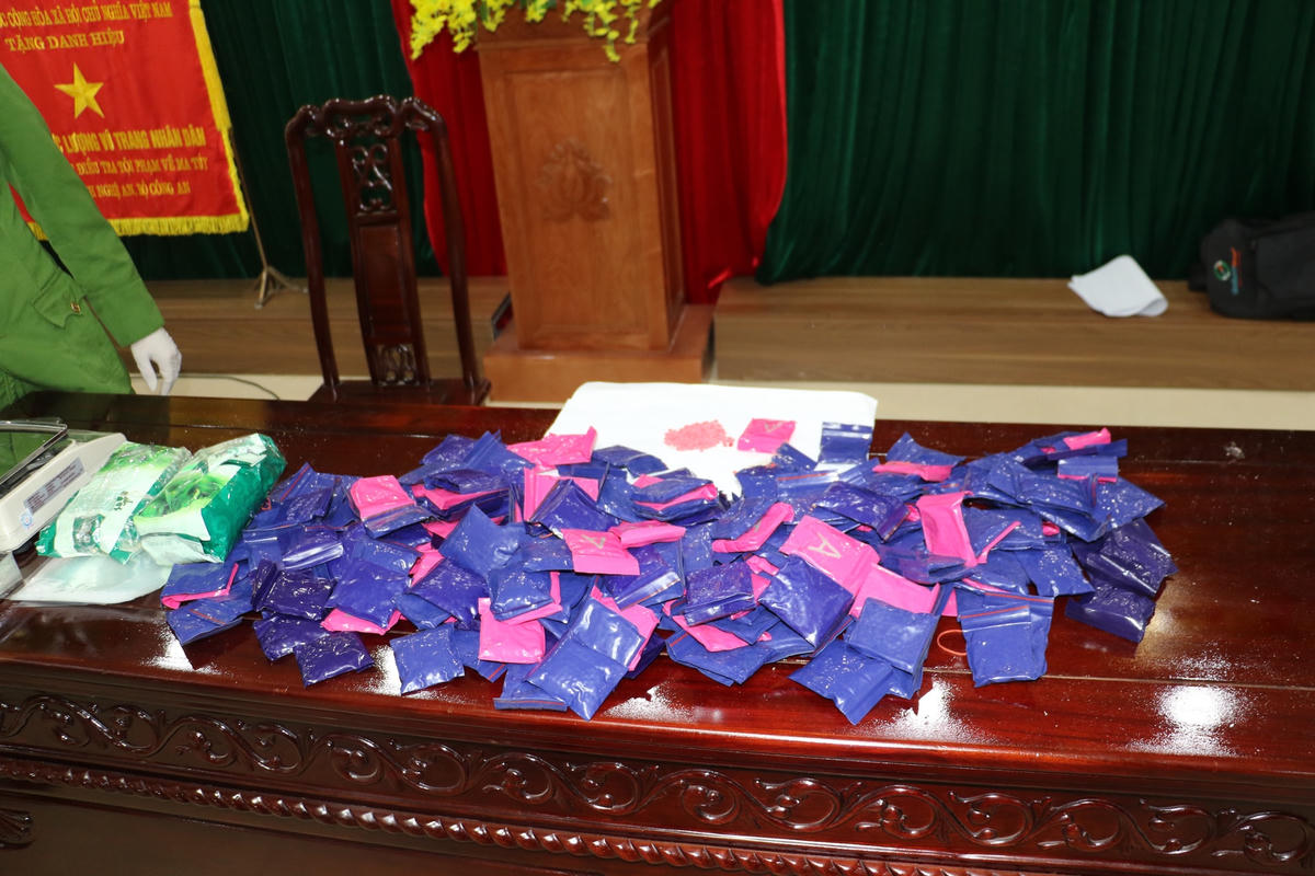 Số ma túy bị thu giữ.