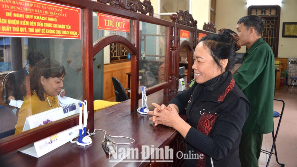 Quỹ Tín dụng nhân dân Thị trấn Cổ Lễ (Trực  Ninh-Nam Định) nơi xảy ra sự việc. Ảnh: Báo Nam Định.