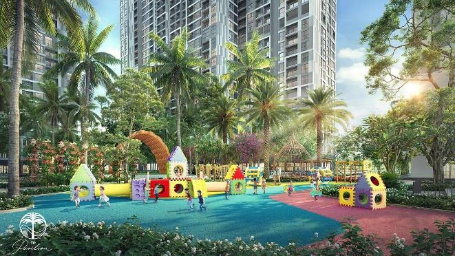 Cư dân nhí định cư tại tòa P1 - The Pavilion có cơ hội hình thành lối sống xanh từ nhỏ.