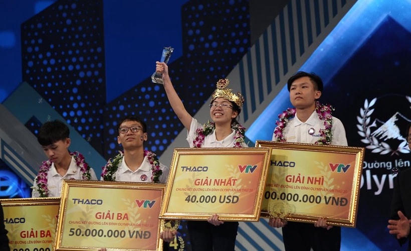 Cuộc thi chung kết năm đã tìm được nhà vô địch là nữ sinh đến từ Ninh Bình. Ảnh: Giáo dục và Thời đại.