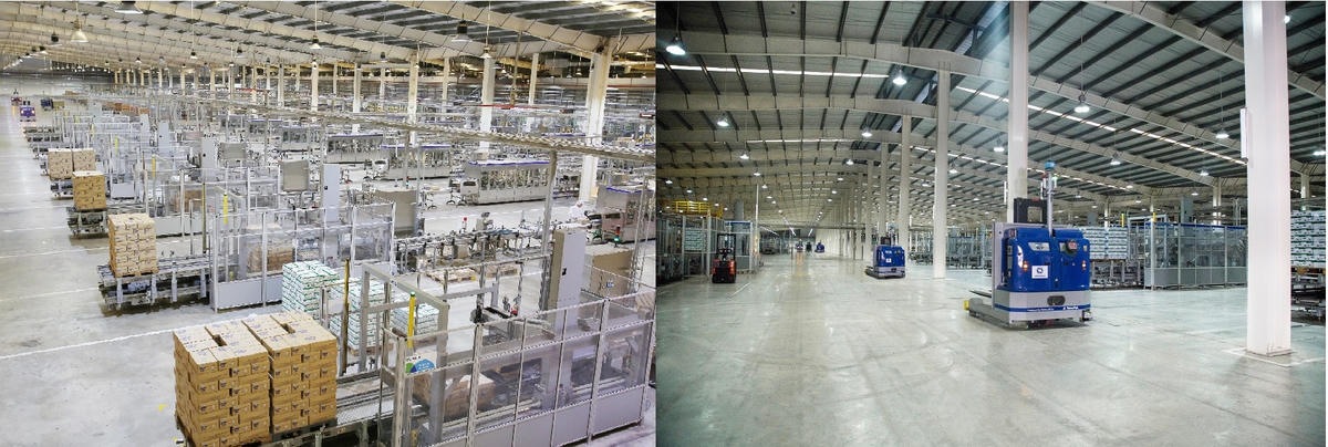 Dây chuyền sản xuất hiện đại, khép kín tại các nhà máy của Vinamilk.