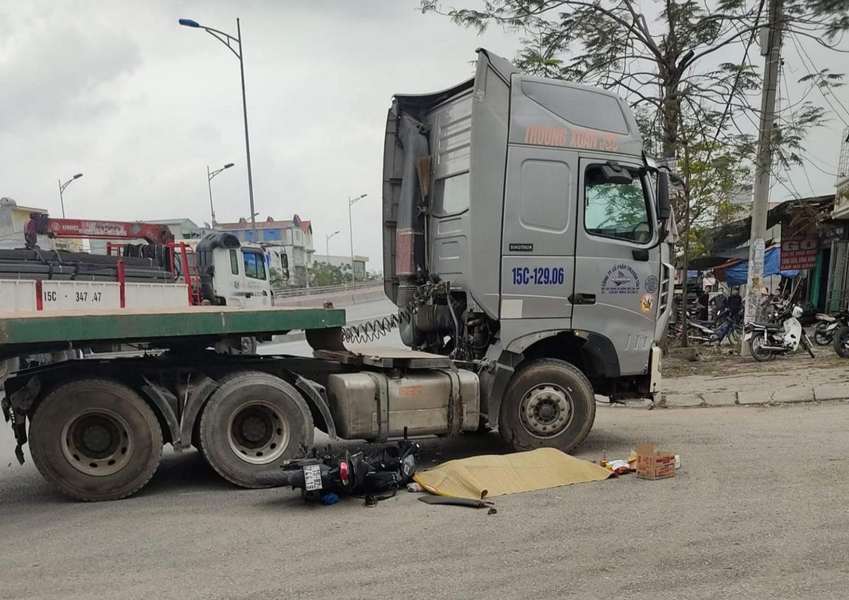 Hiện trường vụ tai nạn giao thông khiến một người tử vong