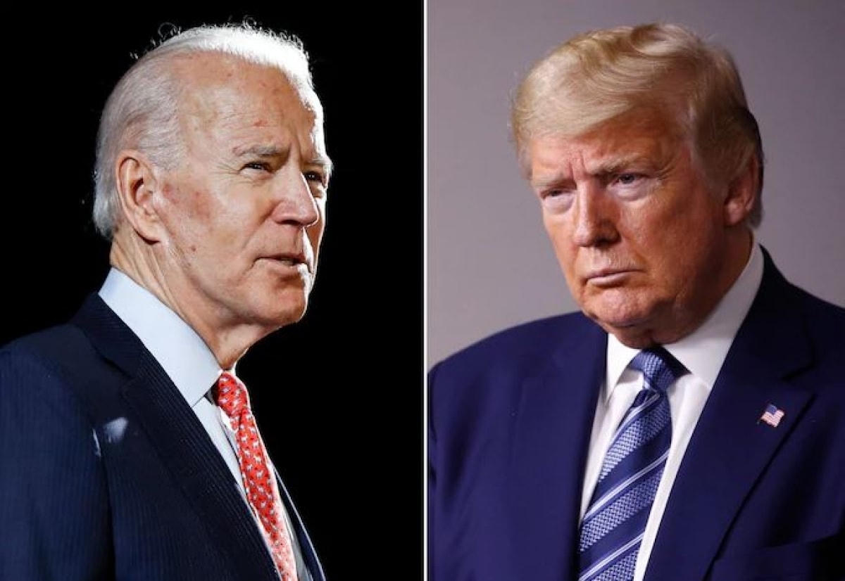 Ứng viên đảng Dân chủ Joe Biden và Tổng thống Mỹ Donald Trump. Ảnh: AP.