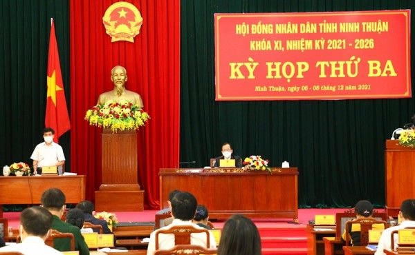 Quang cảnh Kỳ họp thứ 3, HĐND tỉnh Ninh Thuận.