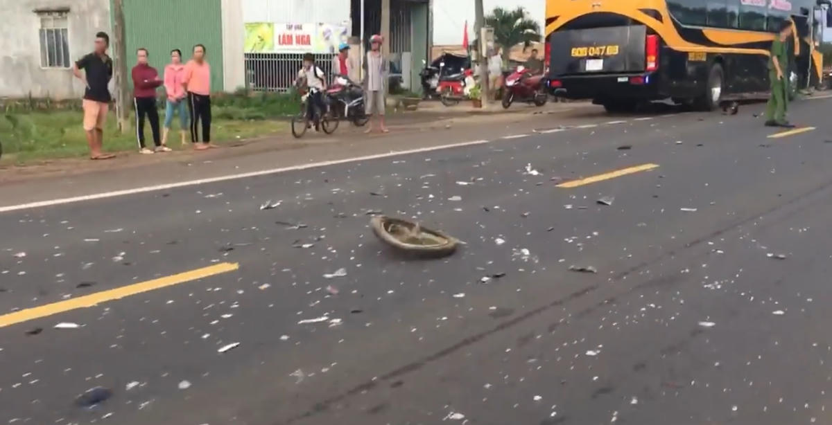 Hiện trường vụ tai nạn.