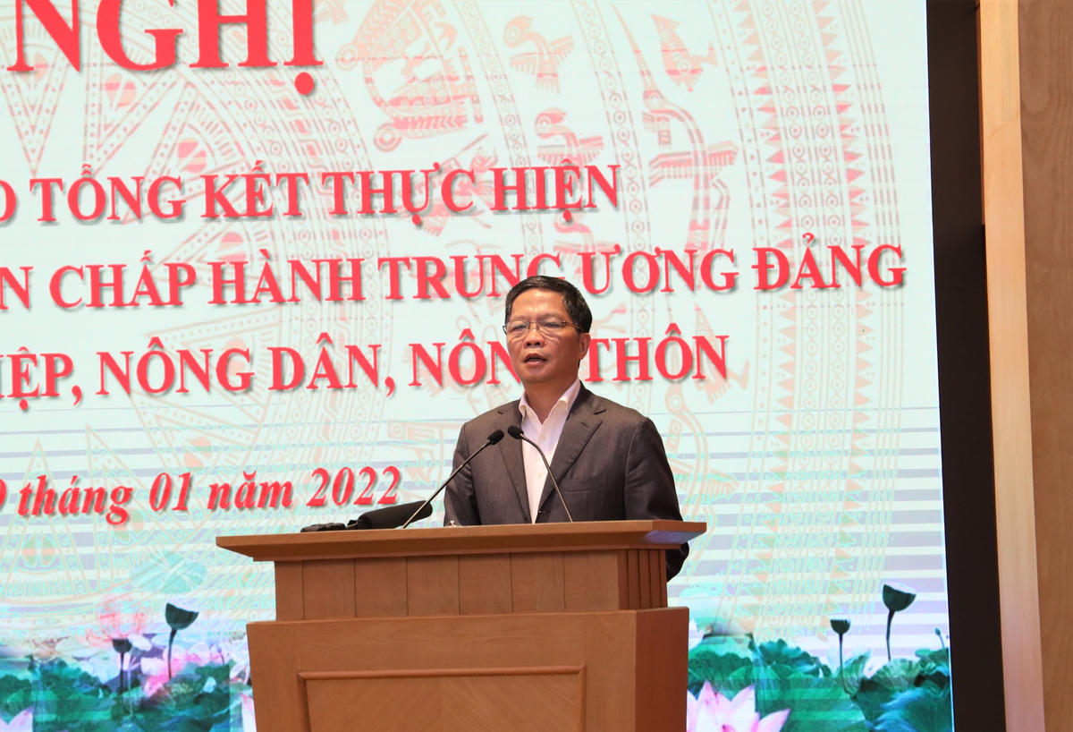 Trưởng ban Kinh tế Trung ương Trần Tuấn Anh phát biểu tại hội nghị.