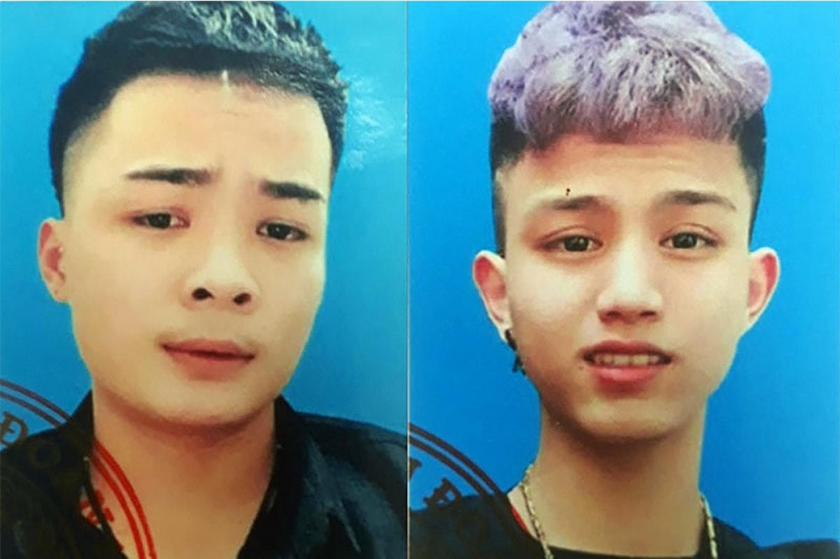 Bị can Đỗ Hân (trái) và Đỗ Văn Thơm.