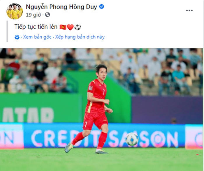 Nguyễn Phong Hồng Duy tiếp tục tiến lên.