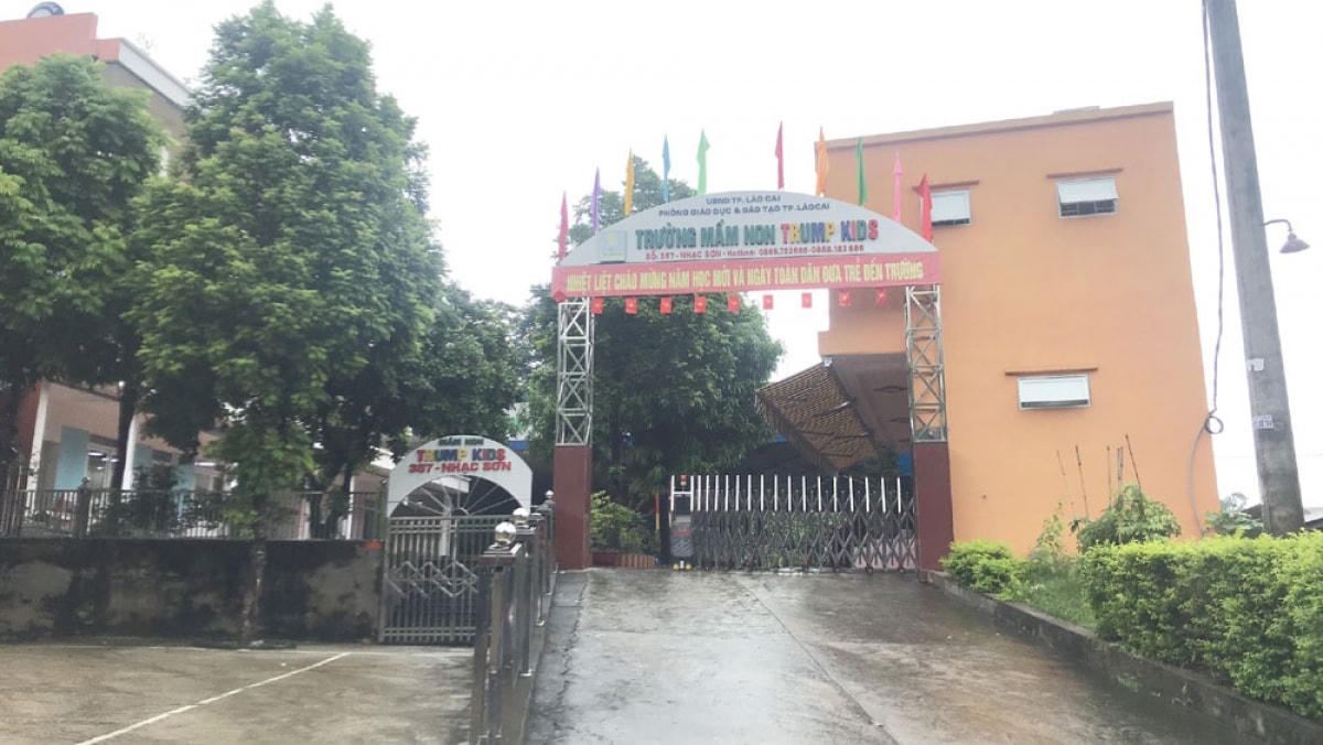 Trường mầm non nơi xảy ra vụ việc.
