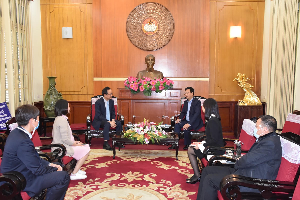 Quang cảnh buổi tiếp.